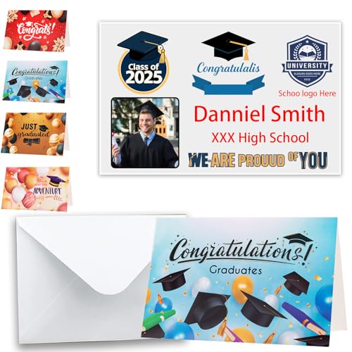 DRAJOIN Personalisierte Abschlusskarten, Individuelle Abschlusskarten mit weißen Umschlägen, als Abschlusskarte für Schule, Kindergarten, Hochschule, Hochschule, 15 PCS DRAJOIN Personalisierte Abschlusskarten, Individuelle Abschlusskarten mit weißen Umschlägen, als Abschlusskarte für Schule, Kindergarten, Hochschule, Hochschule, 15 PCS von DRAJOIN