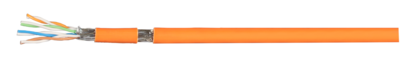 Patchkabel Cat.7 PiMF UC900MHz FLEX SS26 4P,  -- FRNC-B, orange von DRAKA