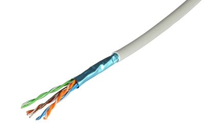 Patchkabel Cat5e F/UTP 300MHz 4x2xAWG26 -- FRNC-B grün 100m von DRAKA