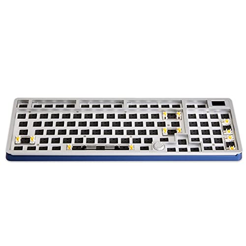 DRAOZA 95 % Tastatur-Set, Dichtungsstruktur, 2,4 cm Display, RGB-modulare mechanische Tastatur, 98 + 2 Tasten, Hot-Swap-fähig, 3-polig/5-poliger Schalter (blau) von DRAOZA