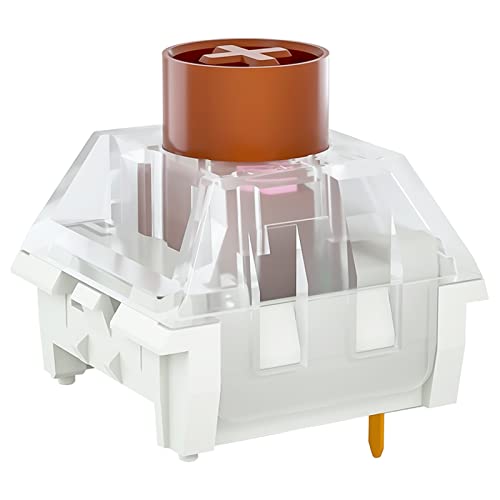 DRAOZA Kailh Box Mute Pink Schalter RGB SMD linearer Schalter Staubdicht Mechanische Tastatur MX Schalter (Kailh Mute Braun 72PCS) von DRAOZA