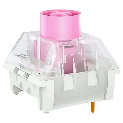 DRAOZA Kailh Box Stummschaltung rosa Schalter RGB SMD linearer Schalter Staubdicht Mechanische Tastatur MX Schalter (Kailh Stummschaltung Rosa 108PCS) von DRAOZA