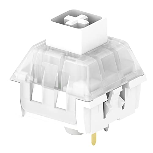 Kailh Box Weißer klicken Schalter für Mechanische Spieltastatur 3-Pin Board Installation/RGB/SMD Wasserdichter MX Hebel Schalter (72 weiße Schalter) von DRAOZA