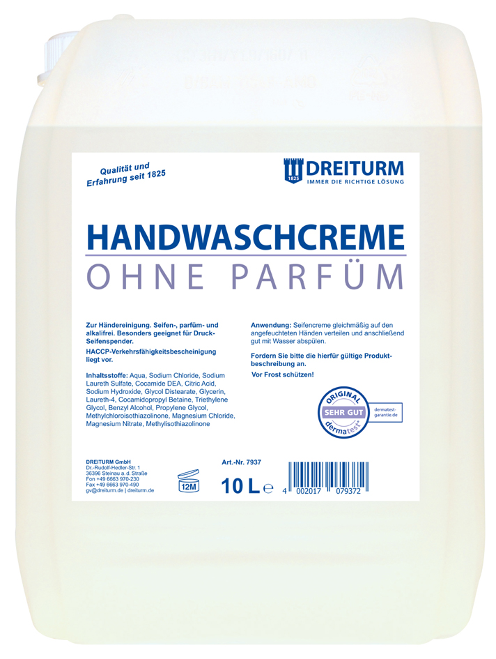 DREITURM Handwaschcreme neutral, 10 Liter DREITURM Handwaschcreme neutral, 10 Liter von DREITURM