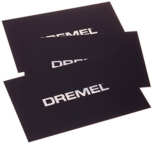 Dremel 2615BT01JA BT01 3D20 Idea Builder Druckmatten-Set 3-Stück 15,8 cm x 23,5 cm schwarz von DREMEL