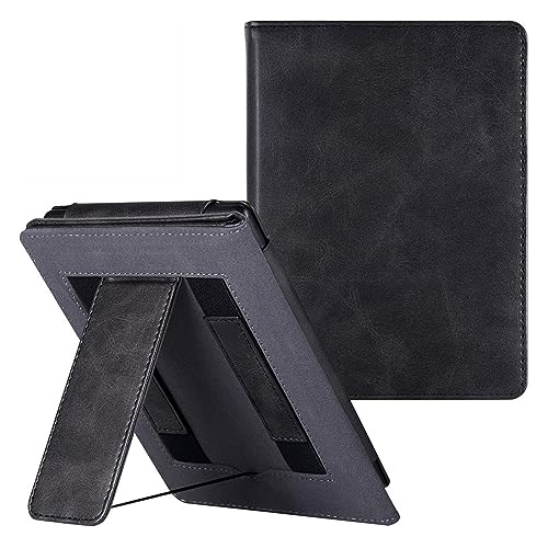 DRENGE Standgehäuse kompatibel mit Pocketbook InkPad 4 7,8 Zoll PU-Lederbezug mit automatischem Schlafmodus für Pocketbook InkPad Color 2 2023 (Color : Black, Size : for InkPad 4) von DRENGE