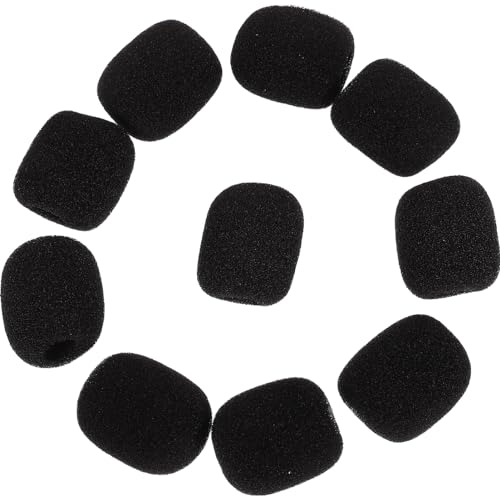 DRESSOOS 100 Stück Mikrofon Schwammabdeckungen, Schwamm Mikrofonabdeckungen, Mikrofon Windschutzscheibe, Mikrofon Schwamm Schutzabdeckung, Mikrofon Abdeckungen, Mikrofon Schwamm Abdeckung, von DRESSOOS