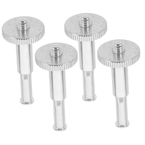 DRESSOOS 4 Stück Mikrofonständer Mikrofon Verlängerungsstange Aufnahmemikrofon Kamera-Monitor Kabel Mikrofonzubehör Metalladapter Adapter für Mikrofonstative Mikrofon-Gewindeadapter Silver von DRESSOOS