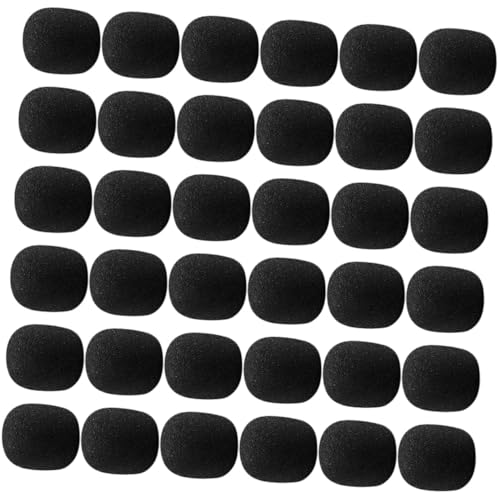 DRESSOOS 50 Stück Megaphon Schwammabdeckung, Mikrofonabdeckung, Ersatz Mikrofon Windschutzscheibe, Schwamm, Mikrofonschild, Ansteckmikrofonabdeckung, Mini Mikrofonabdeckung, von DRESSOOS
