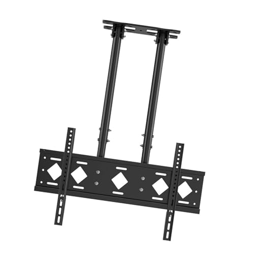 Decken-TV-Halterung, verstellbare Höhe, doppelpolig, Einzelbild-TV-Halterung, doppelpolig, hängende TV-Halterung, passend für 140-214 cm Bildschirm, hält bis zu 80 kg TV-Ständer Decken-TV-Halterung, verstellbare Höhe, doppelpolig, Einzelbild-TV-Halterung, doppelpolig, hängende TV-Halterung, passend für 140-214 cm Bildschirm, hält bis zu 80 kg TV-Ständer von DRFGNF