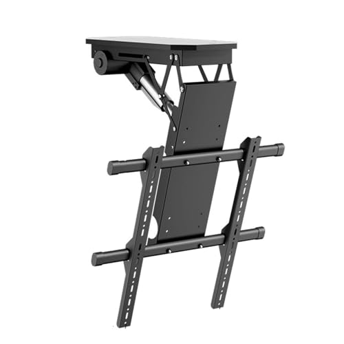 Decken-TV-Halterung – Motorisierte Decken-TV-Halterung, motorisierter TV-Aufzug für 127-228 cm (50-90 Zoll) Fernseher, Winkeleinstellung von 0 bis 85 °, integriertes Anti-Kollisions-Erkennungssystem von DRFGNF