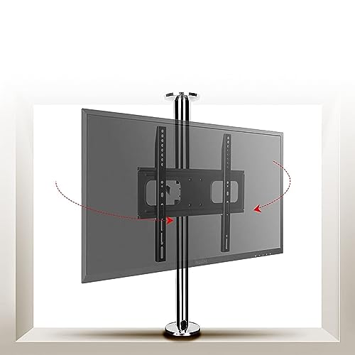 LCD-TV-Halterung, 360 Grad drehbarer Rahmen, Bodenständer, schwenkbarer Bildschirm, passend für 81,3 - 139,7 cm LCD-TV, Trennwand, drehbares Regal, TV-Ständer, Schwenkfuß LCD-TV-Halterung, 360 Grad drehbarer Rahmen, Bodenständer, schwenkbarer Bildschirm, passend für 81,3 - 139,7 cm LCD-TV, Trennwand, drehbares Regal, TV-Ständer, Schwenkfuß von DRFGNF