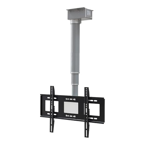 Motorisierte TV-Halterung – verstellbare Decken-TV-Halterung, TV-Hebemechanismus mit Fernbedienung, für große Bildschirme von 66 - 178 cm, 2 Installationsmethoden (150 cm) von DRFGNF