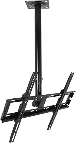 Multifunktionale TV-Deckenhalterung, TV-Halterung, passend für 32-55 Zoll Flachbildschirme, max. 400 x 400 mm, maximale Belastung bis zu 50 kg, weiß, schwarz, TV-Ständer (A 0,51 m) von DRFGNF