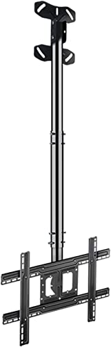 Multifunktionale TV-Deckenhalterung, verstellbar, neigbar, schwenkbar, passend für 81,3 - 178,8 cm (32 - 70 Zoll) LED-Bildschirm-Display, mit Traglast von 63,5 kg, max. 600 x 400 mm, Schwarz und Weiß von DRFGNF
