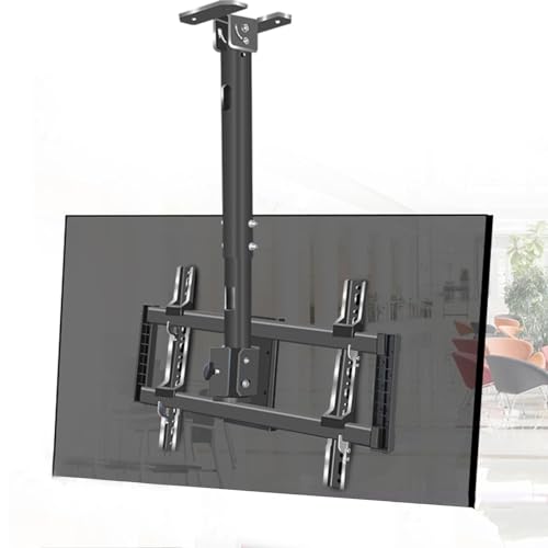 Neigbarer und drehbarer TV-Ständer, verstellbare Decken-TV-Halterung, LCD-TV, um 360 Grad drehbarer Rahmenständer, passend für 94-215,9 cm (37-85 Zoll) große Fernseher, 600 x 400 mm, mit Traglast von von DRFGNF