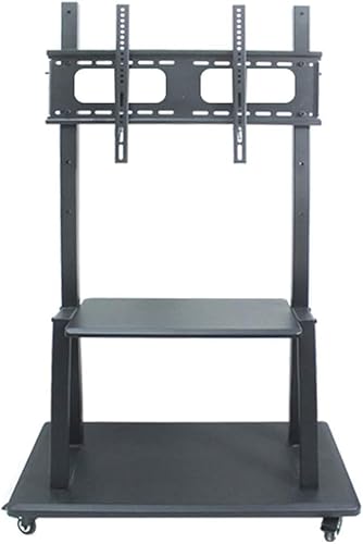 Rollbarer TV-Ständer, mobiler TV-Wagen, TV-Ständer mit Halterung, robuster rollbarer TV-Wagen für 81,3 cm - 165,1 cm (32 - 65 Zoll) LCD-LED-Flachbildfernseher, Tragkraft 75 kg von DRFGNF