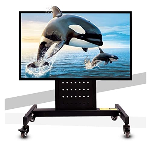 Rollender TV-Ständer, mobiler TV-Ständer, für LCD-Flachbildschirm, mobile Wagenhalterung, Boden-Display-Rack, Konferenz-Display-Ständer, Stuhl, Auto, 106,7 - 214,7 cm (42-85 von DRFGNF