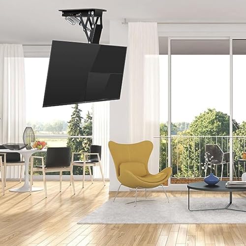 TV-Halterung, Decken-TV-Halterung – motorisierte Decken-TV-Halterung mit automatischem Anheben, passend für 81,3 - 178,8 cm (32 - 70 Zoll) große TV-Ständer von DRFGNF