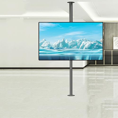 TV-Halterung, TV-Bodenständer, 360 Grad drehbarer Rahmen, Bodenständer, Trennwand, drehbarer TV-Schrank, drehbarer Sockel (110–135 cm) von DRFGNF