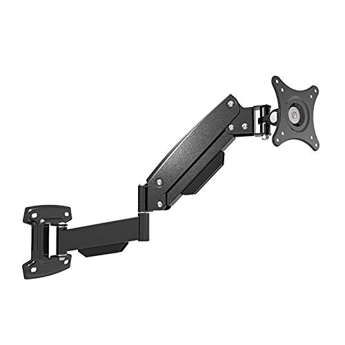 TV-Halterung, TV-Wandhalterung, Monitor-Wandhalterung, passend für 43,2 bis 68,6 cm (17 bis 27 Zoll) Bildschirm, schwarze Höhe (zwei Querlenker) von DRFGNF