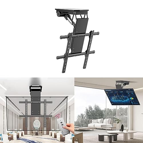 TV-Halterung, elektrische TV-Decke, motorisiert für 127,7 - 228,6 cm (50 - 90 Zoll) Fernseher, motorisierter Heber mit Fernbedienung und Speichereinstellung von DRFGNF