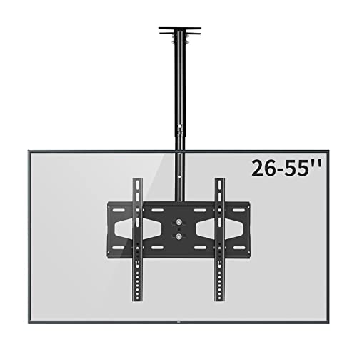 TV-Ständer, Decken-TV-Halterung, höhenverstellbar, neig- und schwenkbar, passend für 26-55 Zoll LED-Bildschirme, hält bis zu 30 kg TV-Ständer, Decken-TV-Halterung, höhenverstellbar, neig- und schwenkbar, passend für 26-55 Zoll LED-Bildschirme, hält bis zu 30 kg von DRFGNF