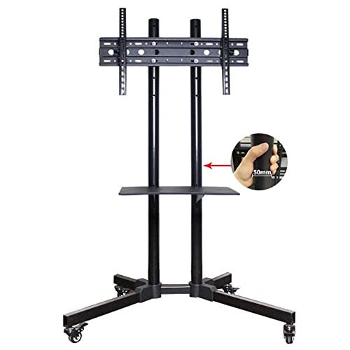 TV-Ständer-Halterung mit Rollen und Tablett, schwarz, mobiler TV-Wagen für 32, 35, 40, 42, 43, 45, 50, 55, 60, 65 Zoll Flachbildfernseher, Tragkraft 40 kg, schöne Landschaft TV-Ständer-Halterung mit Rollen und Tablett, schwarz, mobiler TV-Wagen für 32, 35, 40, 42, 43, 45, 50, 55, 60, 65 Zoll Flachbildfernseher, Tragkraft 40 kg, schöne Landschaft von DRFGNF