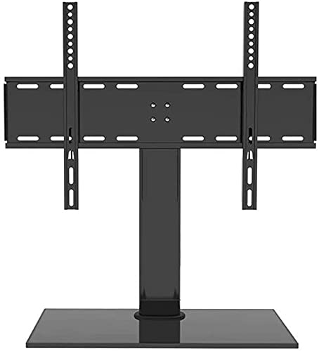 TV-Wandhalterung, TV-Halterung, flache und gebogene feste TV-Halterungen, Glassockel, universeller Tisch-TV-Ständer für die meisten 81,3 bis 165 cm (32 bis 65 Zoll) LED OLED Max, Schwarz 5,1–8,293 cm von DRFGNF