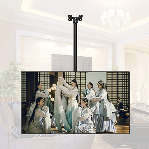 Universal-TV-Ständer, Decken-TV-Halterung, neigbar, schwenkbar, Teleskophalterung für 101,6-177,8 cm (40-70 Zoll) Fernseher, max. VESA 600 x 400 mm, mit Belastung 50 kg (Größe: 1–2 m) von DRFGNF