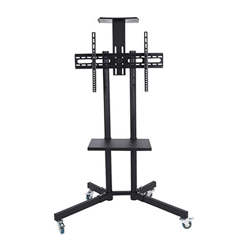 Universeller TV-Ständer, mobiler TV-Wagen, verstellbare Halterung für 81,3 - 165 cm (32 - 65 Zoll) LCD/LED-Flachbildschirm mit Rollen-Halterung für Fernseher von DRFGNF