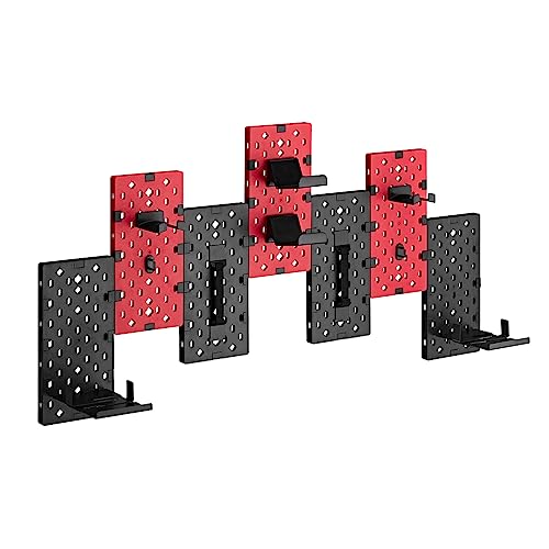 Drift Wall HACK – Modularer Wandorganisator, einfaches Verankerungssystem, Organizer und Zubehör im Lieferumfang enthalten, trägt 15 kg, Farbe Rot/Schwarz von DRIFT GAMING