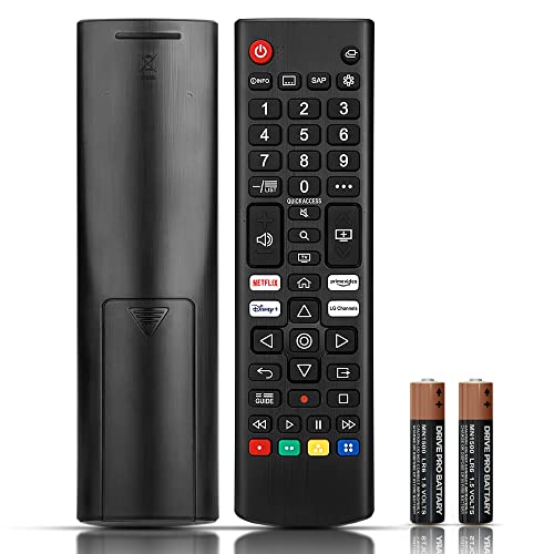 Universal-Fernbedienung für LG Smart TV-Fernbedienung mit 2 Batterien (AAA) für alle Modelle, LG LCD LED HDTV UHD 3D 4K Universal TV-Fernbedienung LG AKB75095308 AKB75095307 AKB7415324 LG von DRIVE PRO