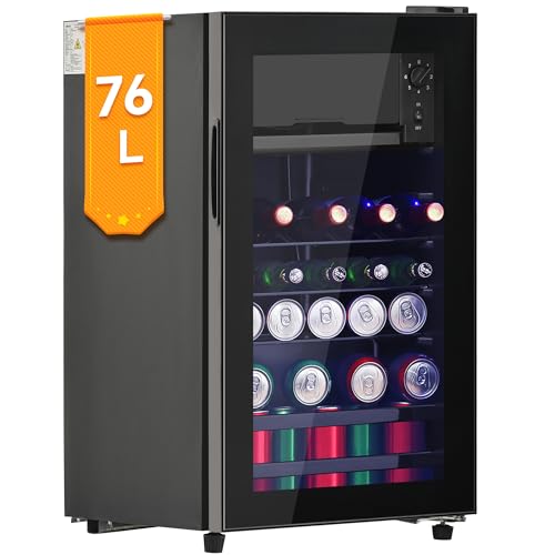 DRIXNO 76L Mini Kühlschrank mit Gefrierfach, Getränkekühlschrank mit Glastür, Klein Kühlschrank Getränke, 6L-Gefrierschrank + 70L-Kühlschrank, fasst bis zu 51 Dosen Limonade, Wasser, Bier, Wein. DRIXNO 76L Mini Kühlschrank mit Gefrierfach, Getränkekühlschrank mit Glastür, Klein Kühlschrank Getränke, 6L-Gefrierschrank + 70L-Kühlschrank, fasst bis zu 51 Dosen Limonade, Wasser, Bier, Wein. von DRIXNO