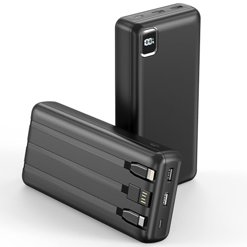 DRMARE Power Bank 50000mAh Powerbank PD 30W mit eingebauten Kabeln 5 Ausgänge & 2 Eingänge LED Display Tragbares Laden DRMARE Power Bank 50000mAh Powerbank PD 30W mit eingebauten Kabeln 5 Ausgänge & 2 Eingänge LED Display Tragbares Laden von DRMARE