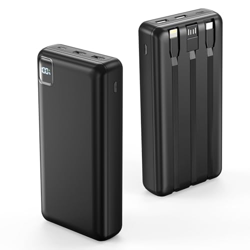 DRMARE Power Bank-PD 30 W 50000 mAh Powerbank mit eingebauten Kabeln Tragbares Ladegerät 5 Ausgänge & 2 Eingänge Schnellladung für iPhone usw DRMARE Power Bank-PD 30 W 50000 mAh Powerbank mit eingebauten Kabeln Tragbares Ladegerät 5 Ausgänge & 2 Eingänge Schnellladung für iPhone usw von DRMARE