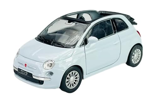 Welly FIAT 500C Cabrio Hellblau Ab 2009 1/34-1/39 Metall Modell Auto Die Cast Neu im Kasten von Guoml