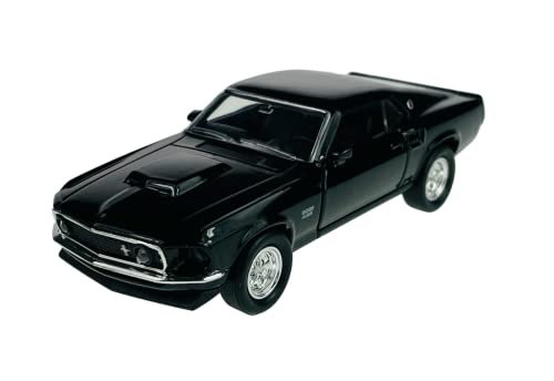 Welly Ford Mustang Boss 429 Coupe Schwarz Typ I 3. Generation 1969-1970 ca 1/34-1/39 Metall Modell Auto Die Cast Neu im Kasten von DROMADER