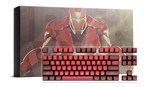 DROP + Marvel Iron Man Custom MT3 Keycap Set, ABS Hi-Profile Keyboard Keycaps Doubleshot Legends MX Style Base Kit von DROP