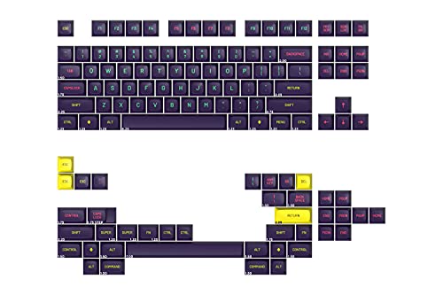 DROP + MiTo MT3 Cyber Custom Keycap Set, ABS Hi-Profile Keycaps, Doubleshot Legends, MX Style Covers HHKB, 60%, 65% und TKL Keyboards (Base Kit) von DROP