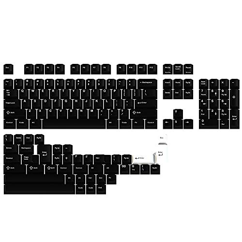 DROP GMK White On Black Custom Mechanical Keyboard Keycap Set - 146 Keys Doubleshot ABS Bow, Cherry Profile, for 60%, TKL, 1800 Layouts etc von DROP