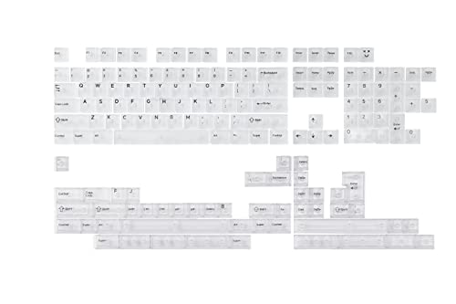 DROP MiTo Keysterine Tastenkappen-Set, transparentes ABS mit UV-Thermo-Legenden, Cherry MX Style Tastatur kompatibel zu 60%, 65%, 75%, TKL, WKL, 1800, 96-Tasten, Full-Size, und mehr (Arctic) von DROP