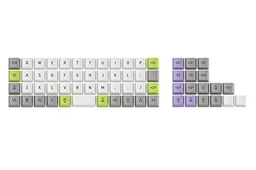 DROP Planck Akute Tastenkappen — Kompakter ortholinearer Formfaktor, PBT-Farbstoffsubliminierte Tastenkappen im OEM-Profil, für Cherry MX Switches und Clones (Akute Tastenkappen) von DROP