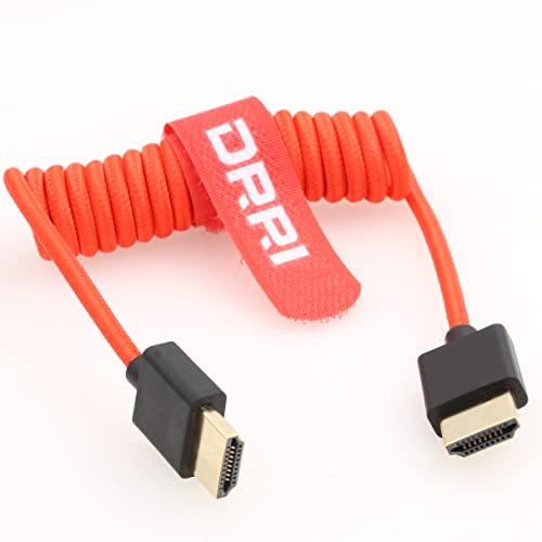DRRI 8K/60Hz 4K/120Hz HDMI zu HDMI 2.1 Ultra-High-Speed-geflochtenes Spiralkabel für Sony A7III a7s3 FS700U /Panasonic Lumix BS1H zu Atomos Ninja V DRRI 8K/60Hz 4K/120Hz HDMI zu HDMI 2.1 Ultra-High-Speed-geflochtenes Spiralkabel für Sony A7III a7s3 FS700U /Panasonic Lumix BS1H zu Atomos Ninja V von DRRI