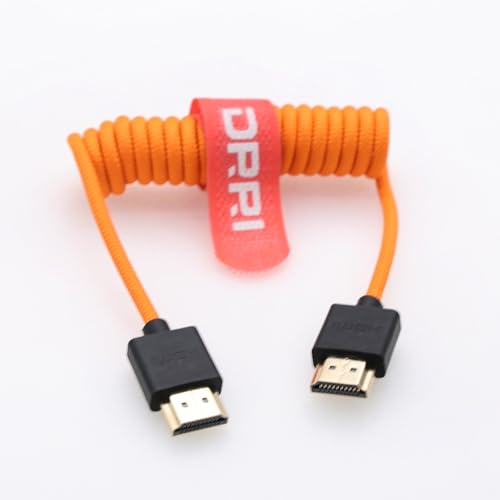 DRRI 8K @ 60Hz 4K @ 120Hz HDMI 2.1 Ultra High Speed geflochtenes Kabel für BMPCC 4K/6K, RED, DJI Ronin 4D, Portkeys LH5P II Monitor von DRRI
