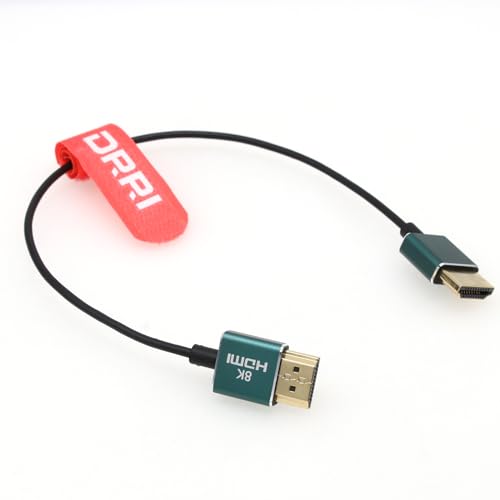 DRRI 8K HDMI auf HDMI 2.1 Ultra High Speed Soft Thin Kabel für Sony A7R-V FX3 Z Cam E2 F6 Kamera zu Atomos Ninja V / BM5 SmallHD Monitore von DRRI