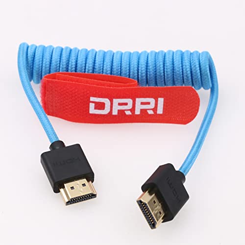 DRRI 8K HDMI auf HDMI 2.1 Ultra High Speed geflochtenes Spiralkabel für Z Cam Sony FS700 Kamera auf Atomos Ninja V BM5 Monitore von DRRI