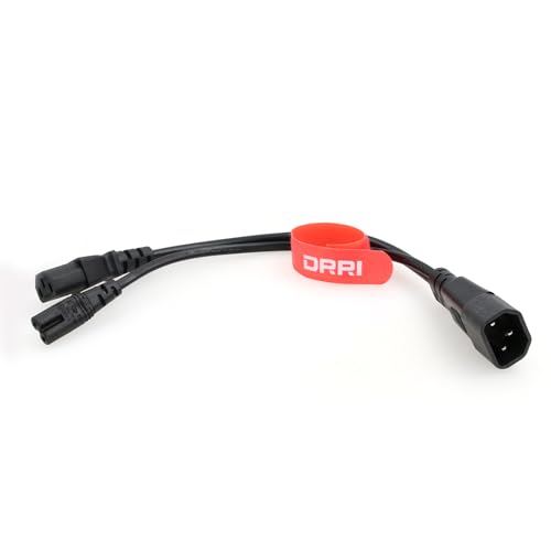 DRRI IEC 320 C14 auf C13+C7 weibliches Y-Splitter-Netzsteckerkabel für Apple TV 4K-Fernseher | Barcode-Geräte|Scanner| Projektoren von DRRI