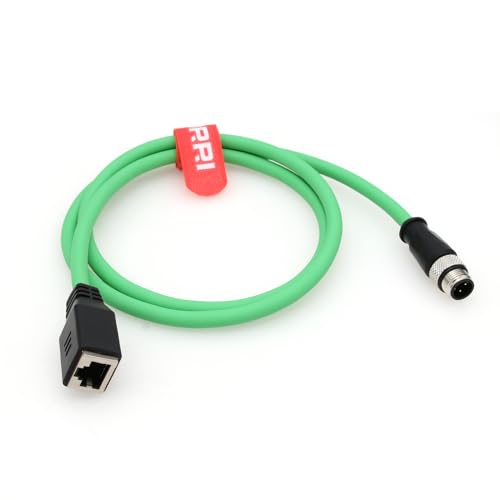 DRRI M12 4-poliger D-Code-Stecker auf RJ45-Buchse, Ethernet-Kat5E-Kabel für Profinet, EtherCAT, Ethernet/IP von DRRI