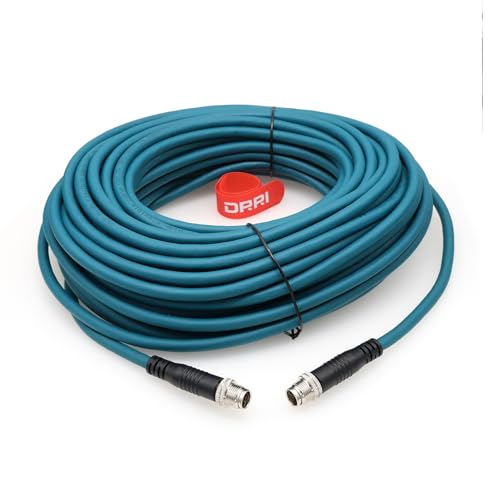 DRRI M12 X-codiertes 8-poliger Stecker auf M12 X-codiertes 8-poliges Stecker, Gigabit-Ethernet-Schnittstelle, Cat6a-Kabel für Cognex-Kameras von DRRI